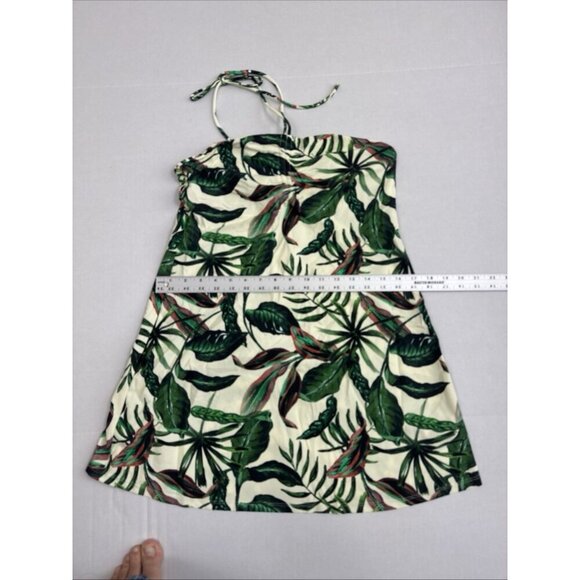 Andie Women's M Waikiki Coverup Swim Dress Stretchy Ivory Palm NWT 9555 - Picture 7 of 14